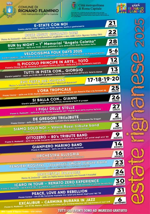 locandina estate rignanese 2025