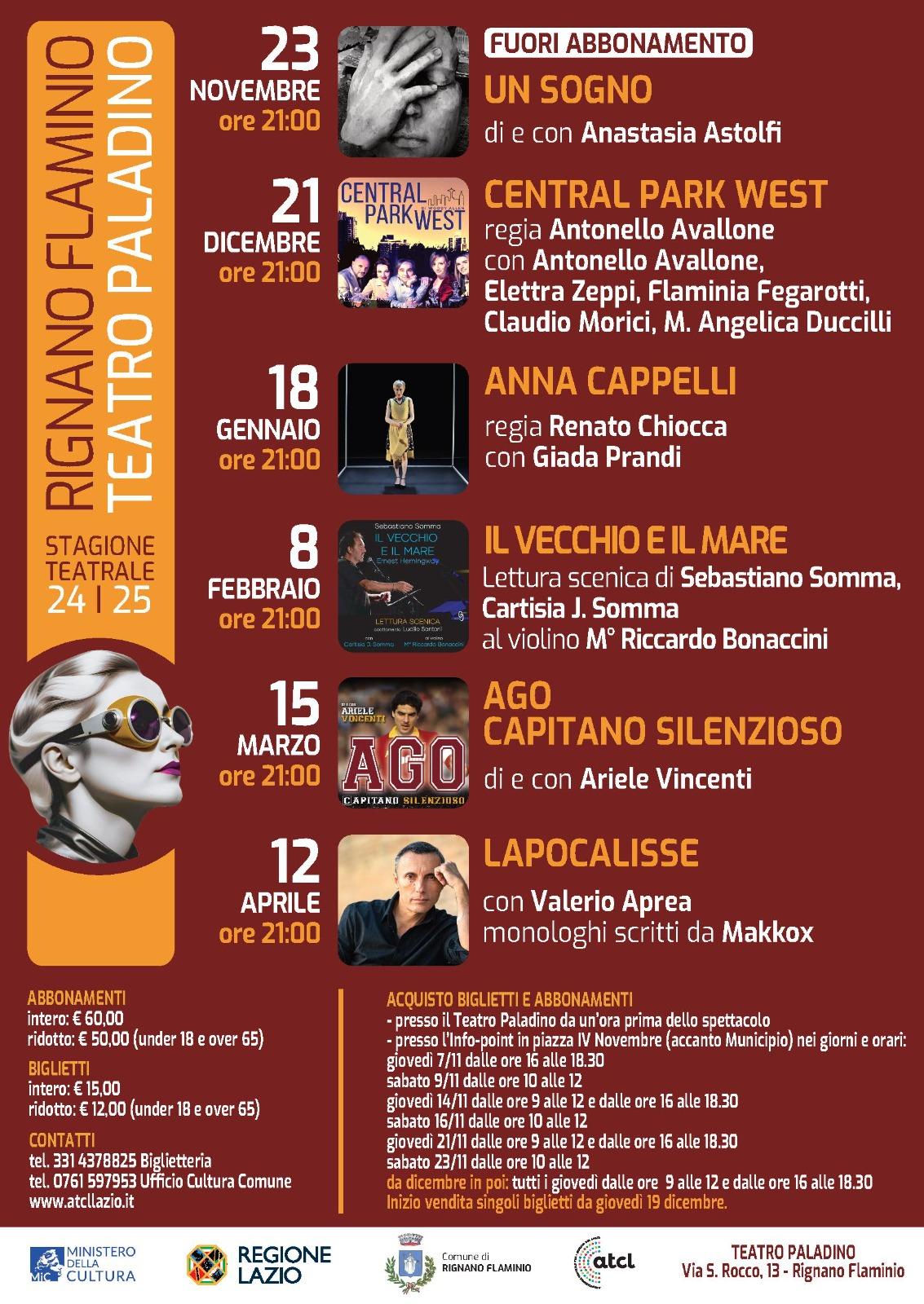 Appuntamenti Stagione teatrale 2024-2025
